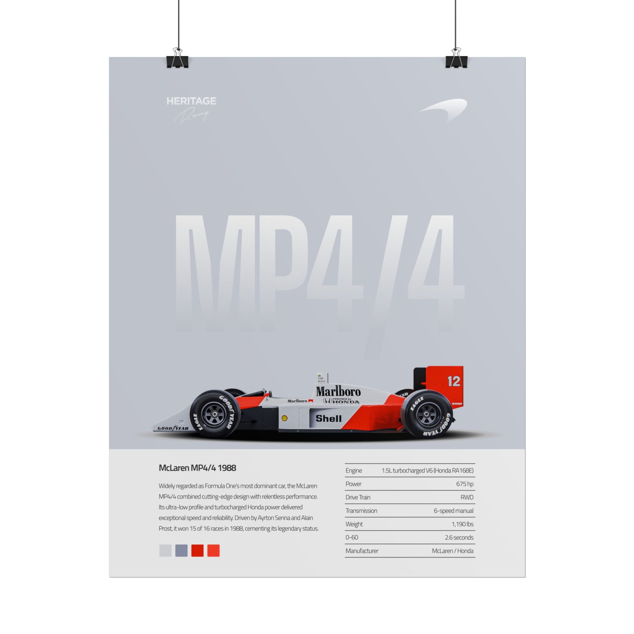 The MP4/4 - White