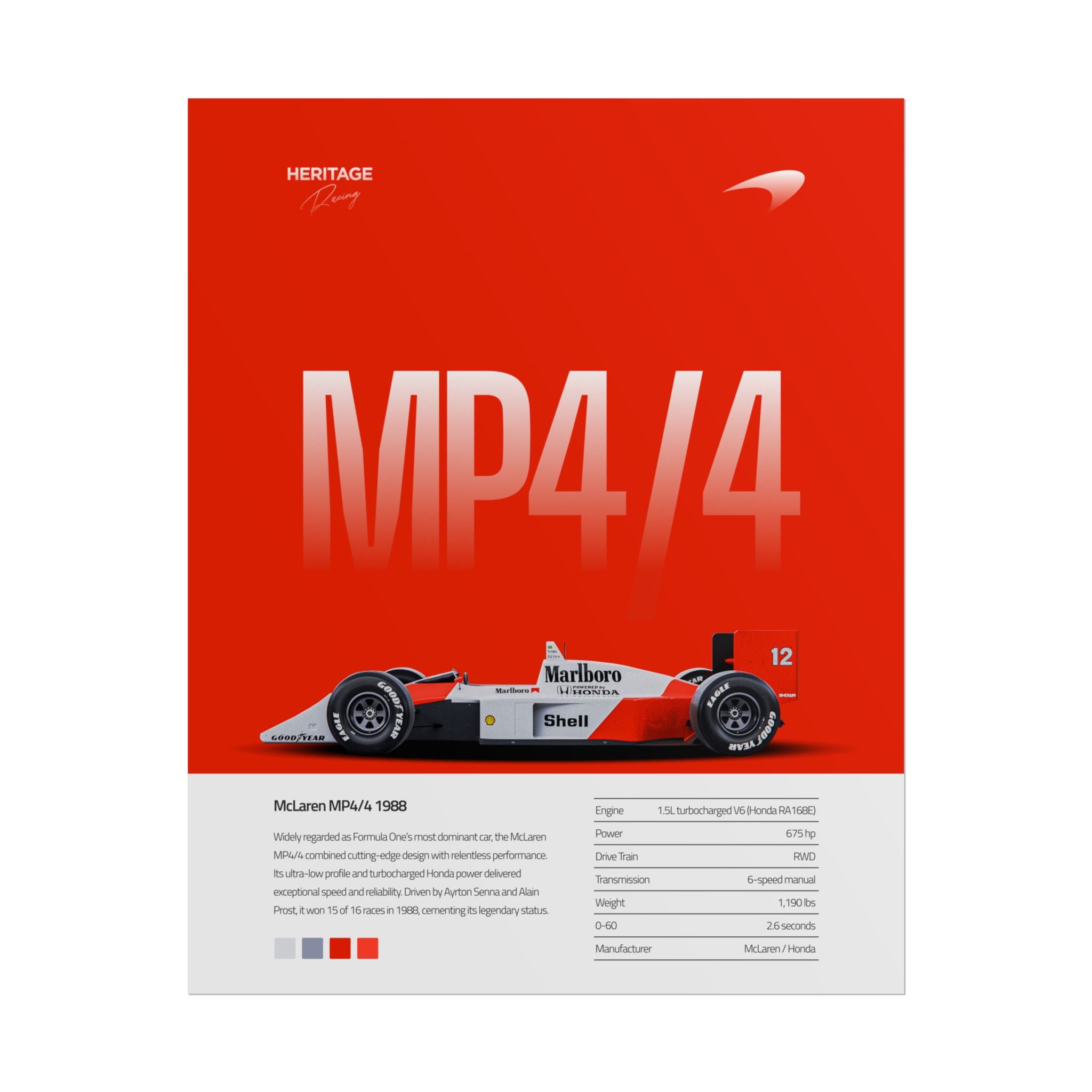 The MP4/4 - Red